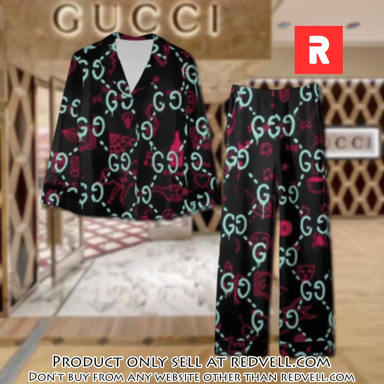 Trending luxury gc satin pajama set pjs1065 rv5547241